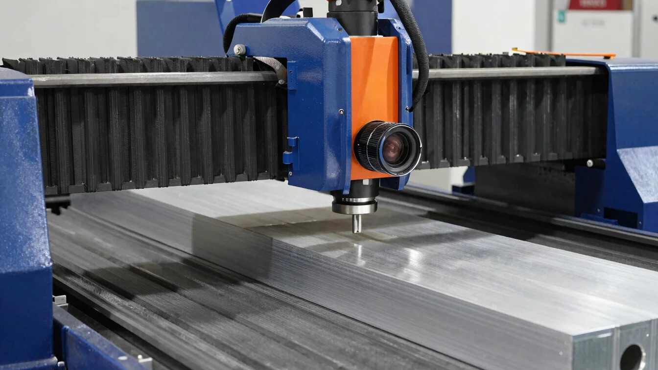 Primer plano de herramienta de corte CNC trabajando sobre una pie